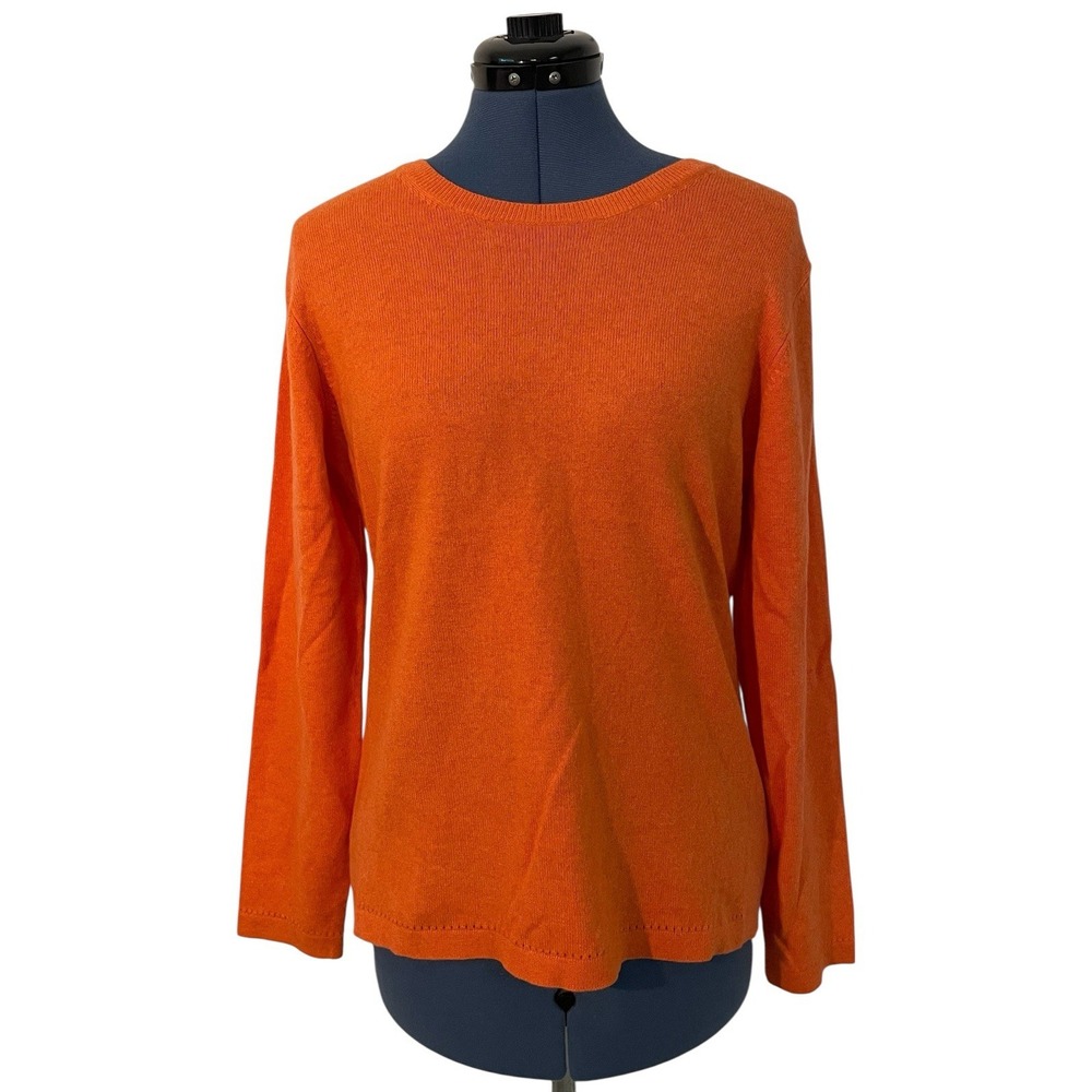 Claudia Nichole Cashmere Orange Cashmere Longsleeve Sweater Swiftie Cozy‎ L NEW